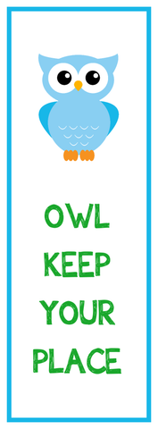 Owl Keep Your Place : Blue