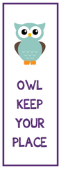 Owl Keep Your Place: Purple Bookmark