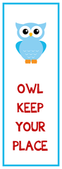 Owl Keep Your Place : Blue & Red